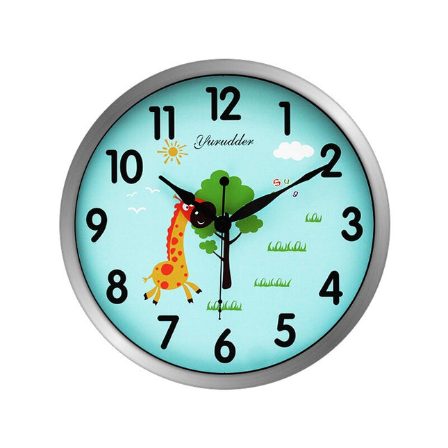 Dětské kulaté hodiny se žirafou