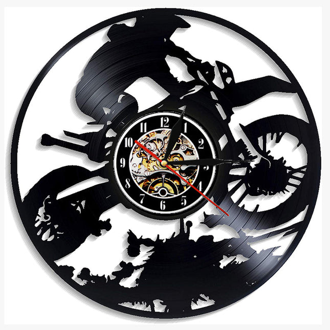 Nástěnné hodiny pro motokrosaře vinyl