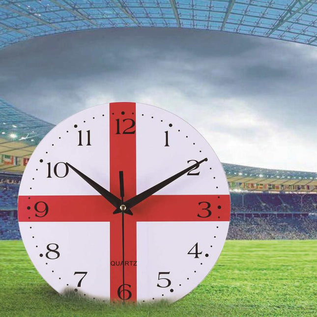 Kulaté nástěnné hodiny španělská vlajka