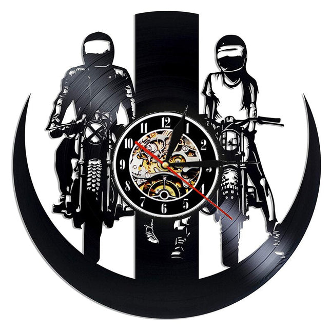 Nástěnné hodiny pro motokrosaře vinyl