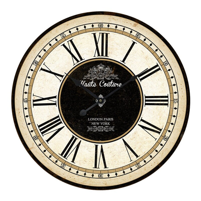 Velké nástěnné hodiny v industriálním stylu