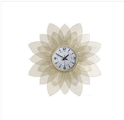 Velké průhledné hodiny květinový design