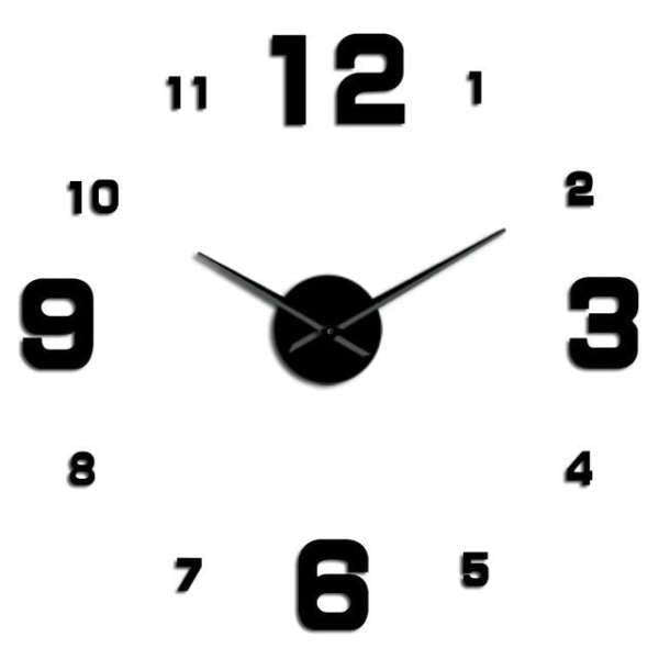 Moderní nalepovací hodiny s velkými číslicemi