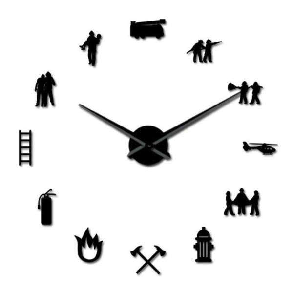 Samolepicí nástěnné hodiny pro záchranáře