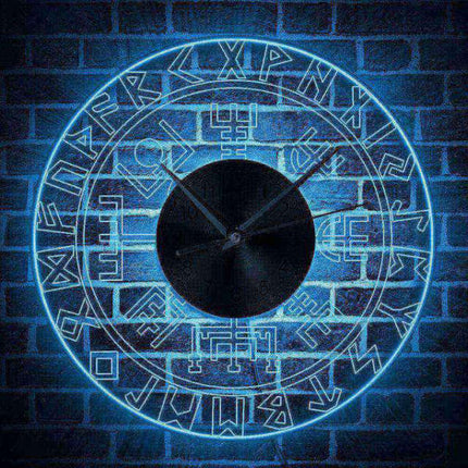 Svítící nástěnné hodiny s LED podsvícením