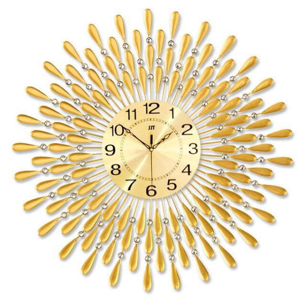 Velké zlaté nástěnné hodiny slunce