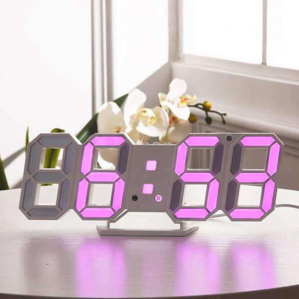 Moderní 3D LED digitální nástěnné hodiny