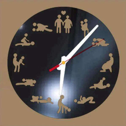 Zrcadlové nástěnné hodiny Kámasútra