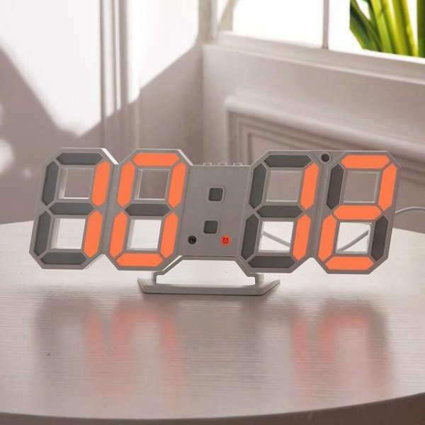 Moderní 3D LED digitální nástěnné hodiny