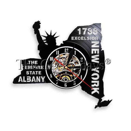 LED hodiny tvar státu New York
