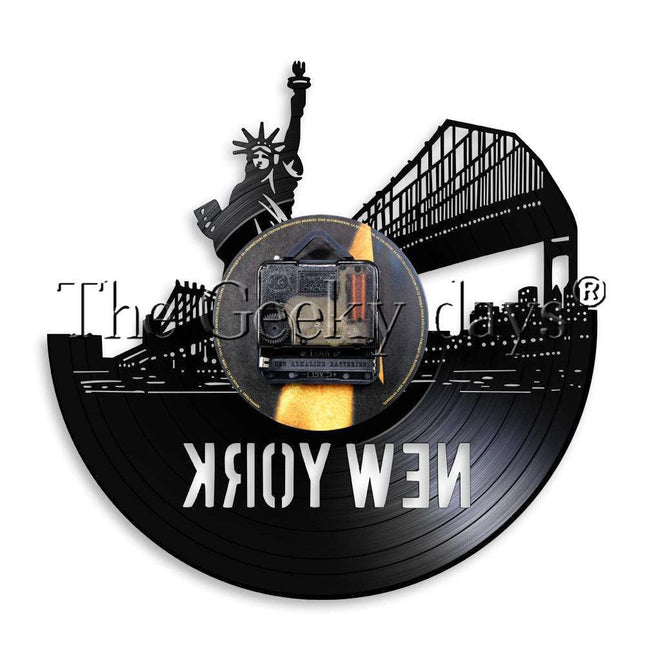 Hodiny vinyl Brooklynský most New York