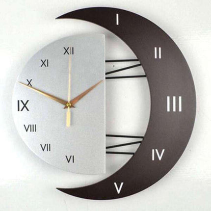 Nástěnné hodiny design měsíc a hvězda