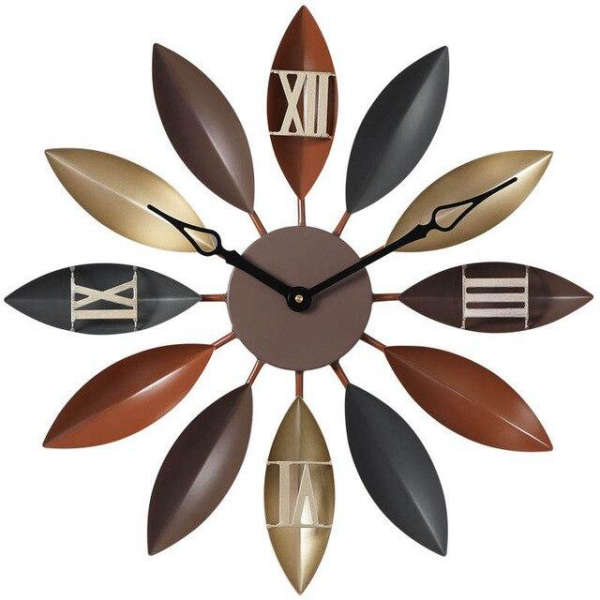 Moderní nástěnné hodiny design květiny