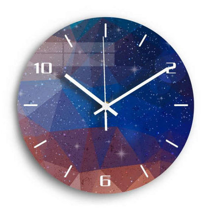 Tiché nástěnné hodiny s motivem galaxie