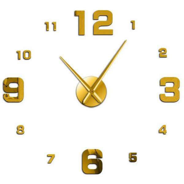 Moderní nalepovací hodiny s velkými číslicemi