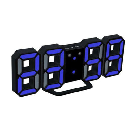 Bílé 3D LED nástěnné digitální hodiny