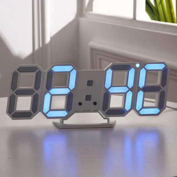 Moderní 3D LED digitální nástěnné hodiny