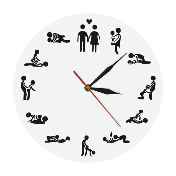 Klasické nástěnné hodiny motiv Kámasútra