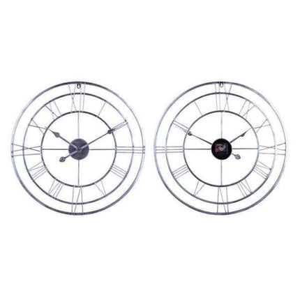 Velké kovové hodiny dvojitý kruh