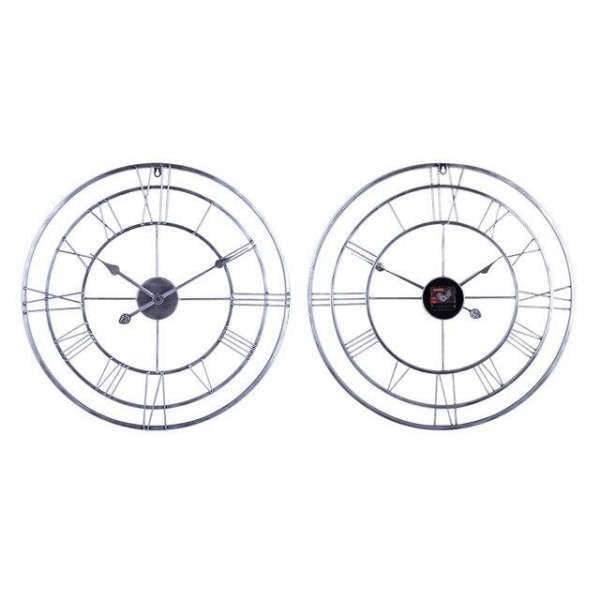 Velké kovové hodiny dvojitý kruh