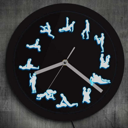 Nástěnné hodiny Kamasutra s LED osvětlením