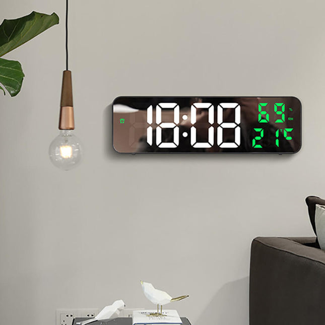 Velké digitální nástěnné hodiny na baterie