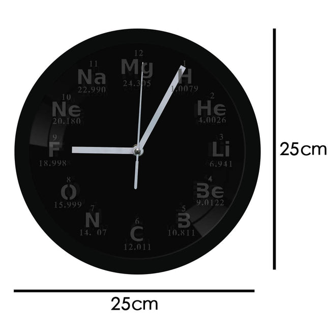 Nástěnné LED hodiny chemické prvky