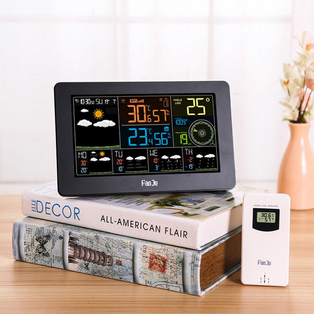 Digitální budík s barevnou meteostanicí