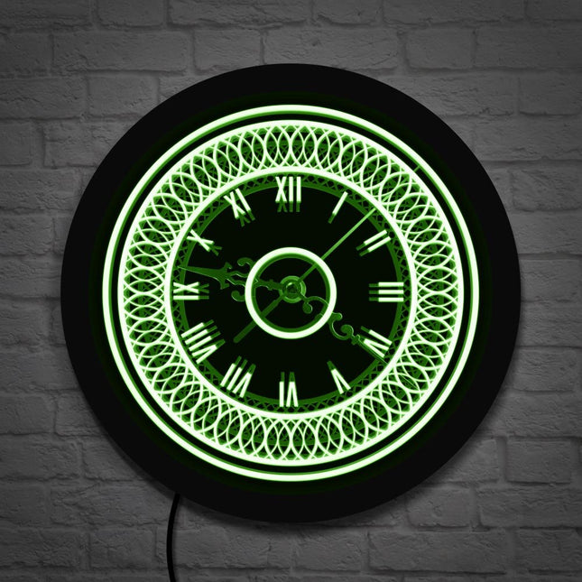 Dekorativní nástěnné LED hodiny vintage styl