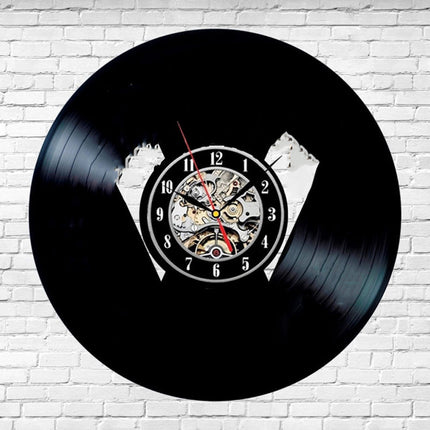 Nástěnné hodiny z vinylu retro auta