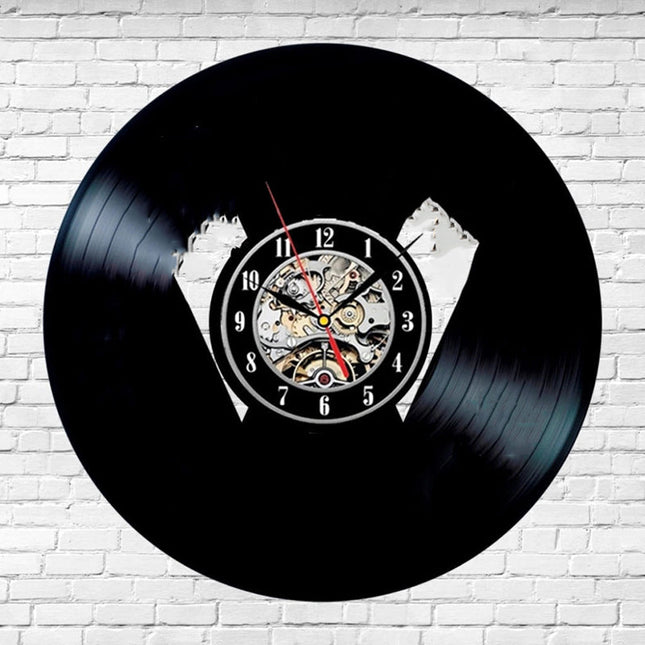 Nástěnné hodiny z vinylu retro auta