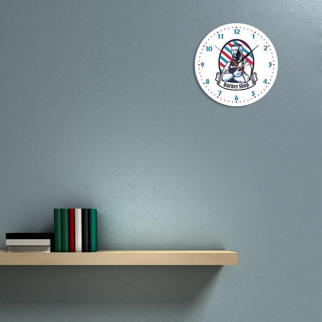 Nástěnné hodiny pro holičství Barber Shop