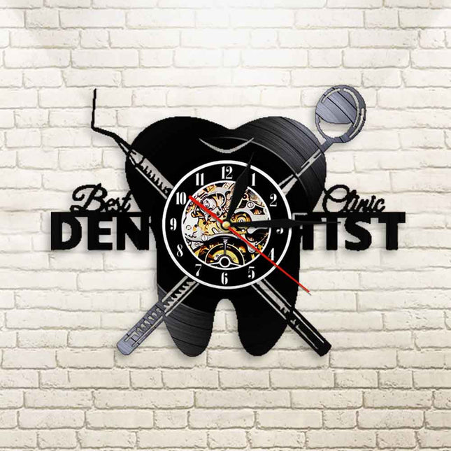 Hodiny z vinylu pro zubařskou ordinaci