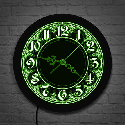 Svítící LED hodiny s arabským ornamentem