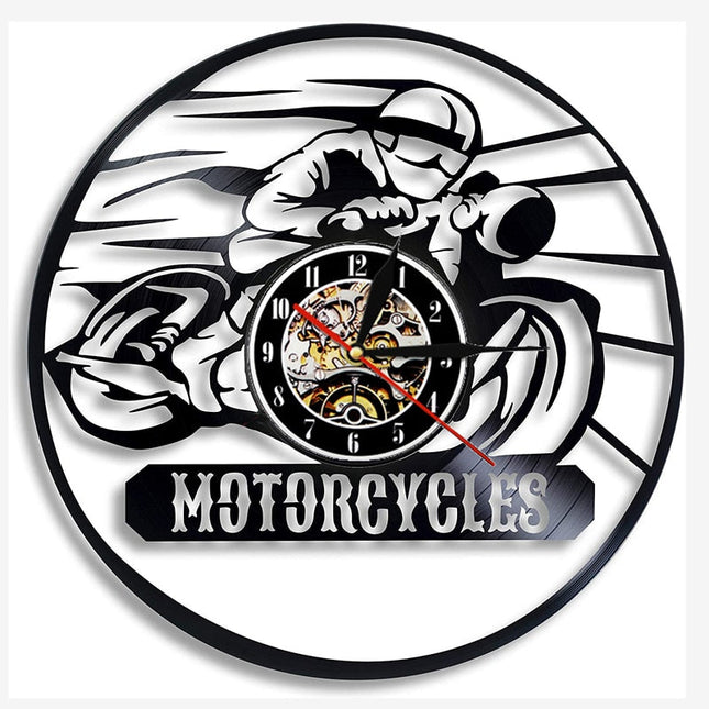 Nástěnné hodiny pro motokrosaře vinyl