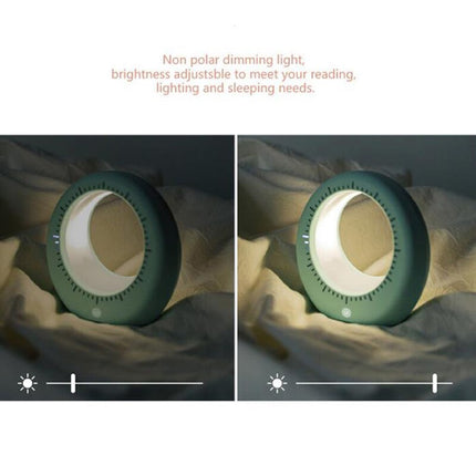 Futuristický budík a noční lampa měsíc