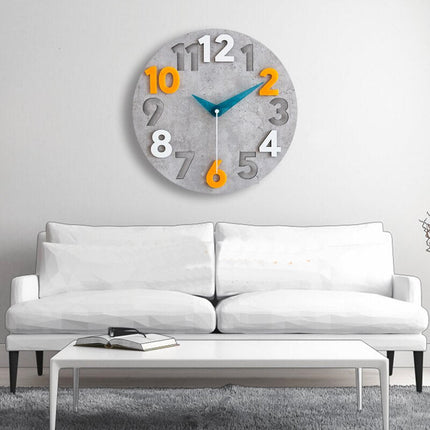 Moderní hodiny do kuchyně betonový design