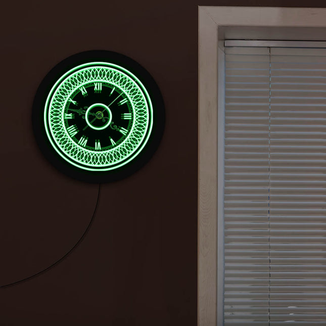 Dekorativní nástěnné LED hodiny vintage styl