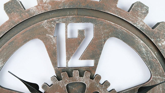 Velké industriální hodiny ozubené kolo