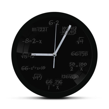 Nástěnné LED hodiny s matematickými vzorci