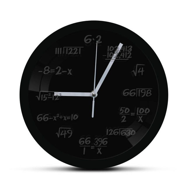 Nástěnné LED hodiny s matematickými vzorci