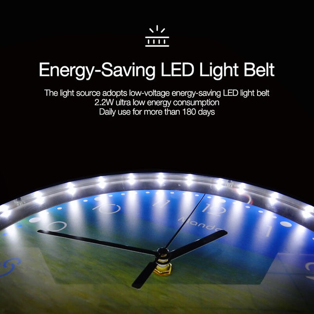 Světelné LED nástěnné hodiny moderní