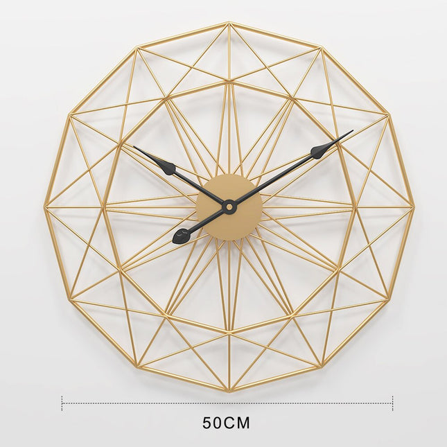 Kovové drátěné hodiny ve skandinávském designu