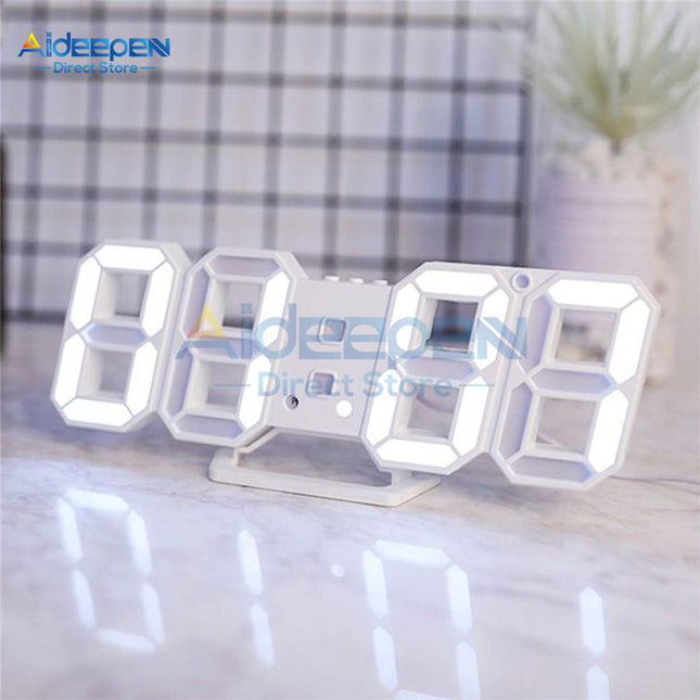 Moderní 3D LED digitální stolní hodiny