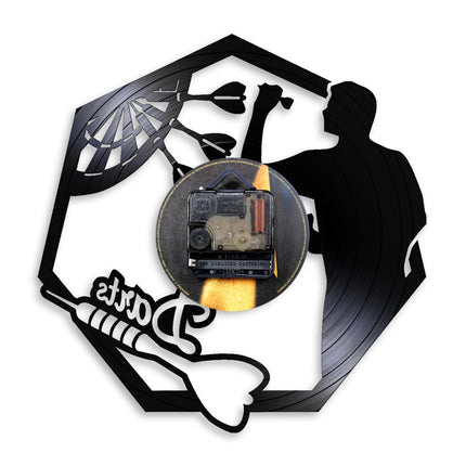 Originální vinylové hodiny pro hráče šipek