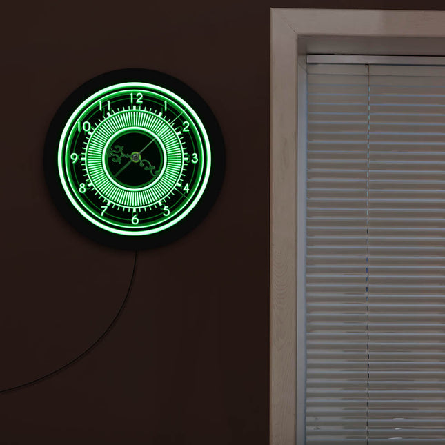 Elegantní svítící nástěnné hodiny s LED