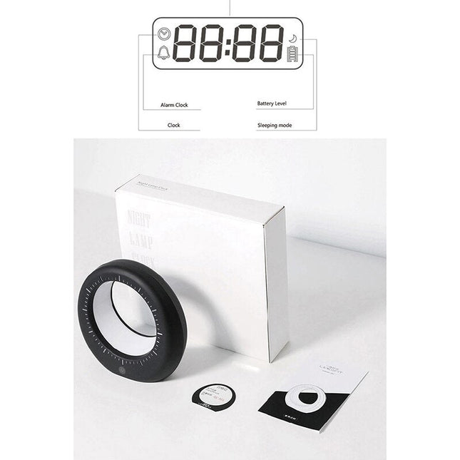 Futuristický budík a noční lampa měsíc
