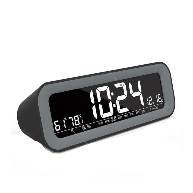 Klasický digitální budík s funkcí snooze