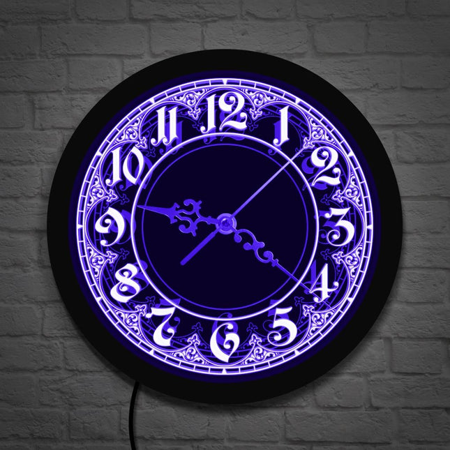 Svítící LED hodiny s arabským ornamentem