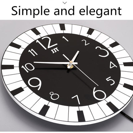 Nástěnné hodiny s motivem hudebních not